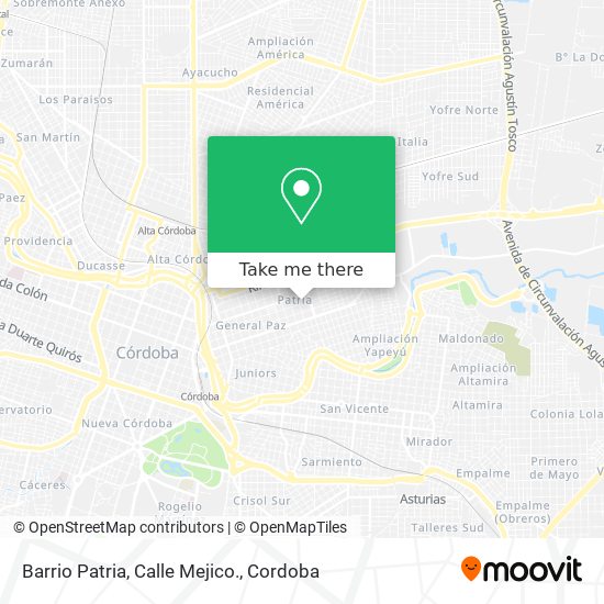 Barrio Patria, Calle Mejico. map