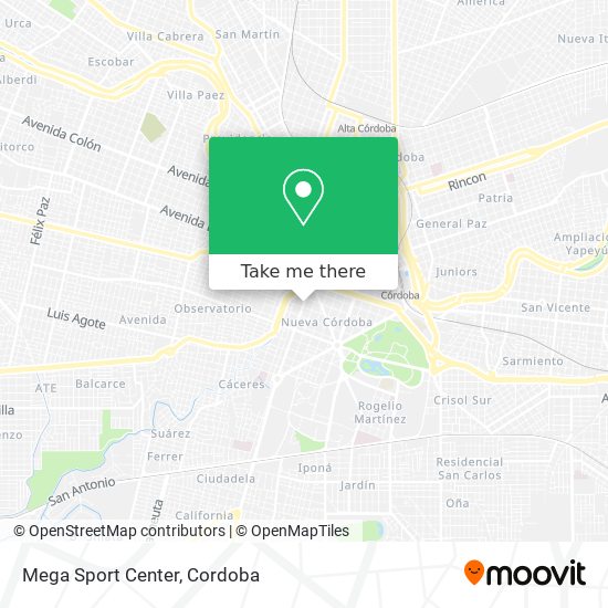 Mapa de Mega Sport Center