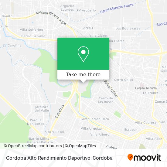 Córdoba Alto Rendimiento Deportivo map