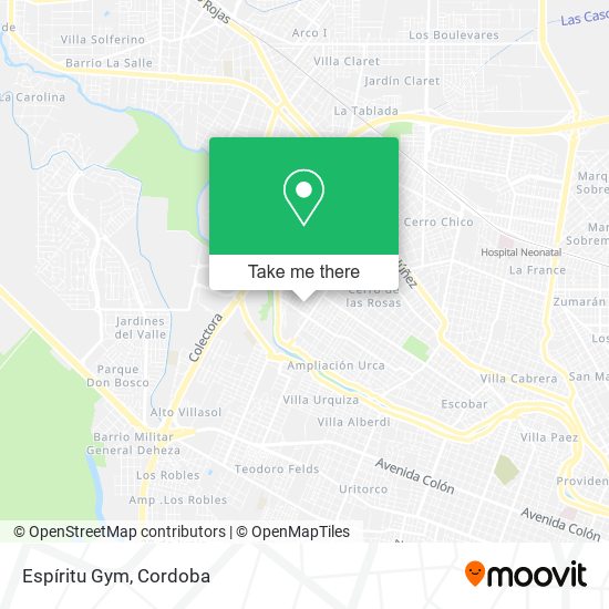 Espíritu Gym map