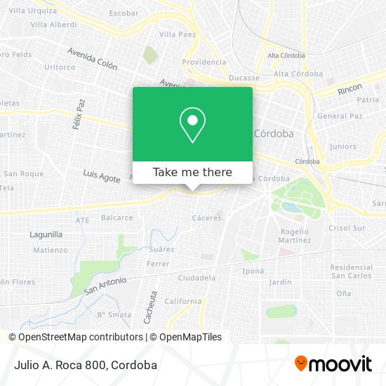 Mapa de Julio A. Roca 800