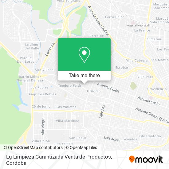 Mapa de Lg Limpieza Garantizada Venta de Productos