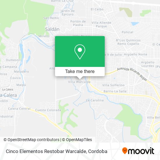 Cinco Elementos Restobar Warcalde map