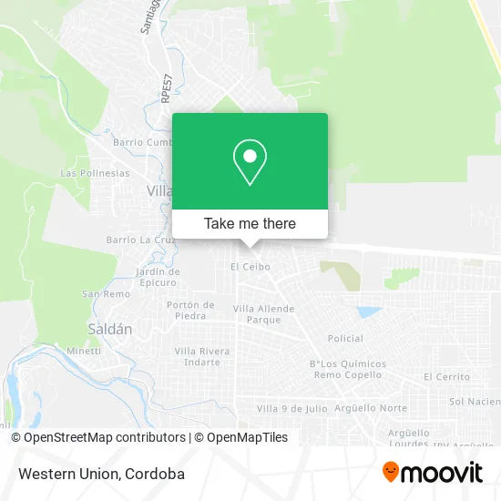 Western Union map