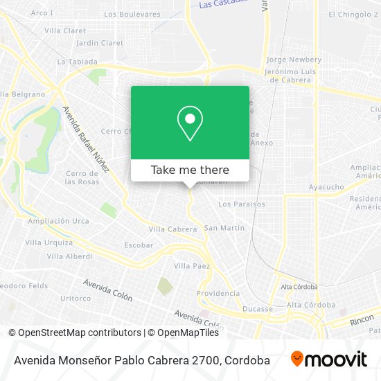 Avenida Monseñor Pablo Cabrera 2700 map