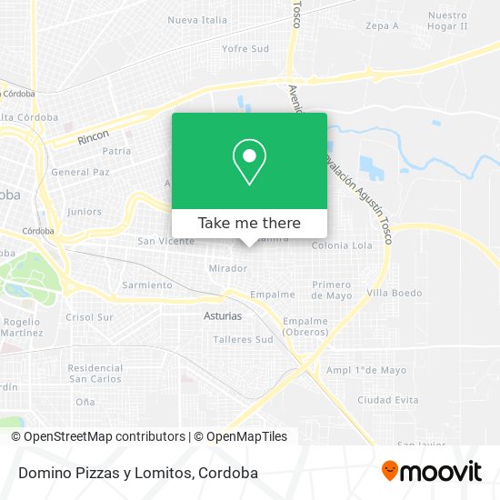 Domino Pizzas y Lomitos map