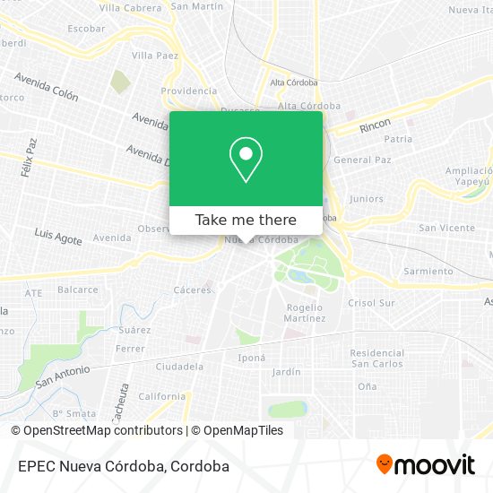 EPEC Nueva Córdoba map