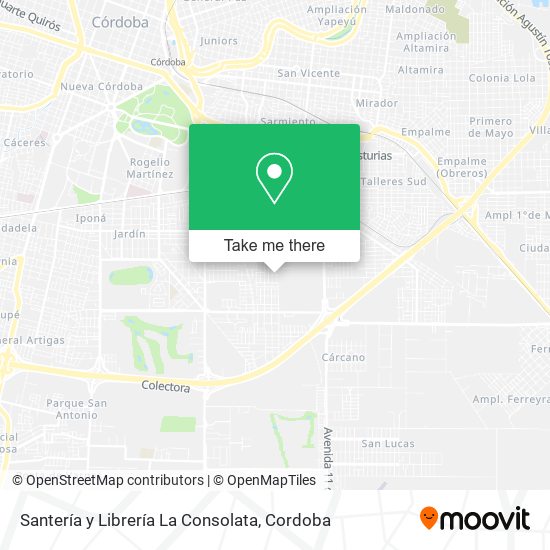 Mapa de Santería y Librería La Consolata