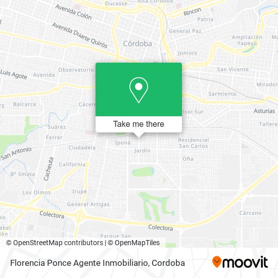 Florencia Ponce Agente Inmobiliario map