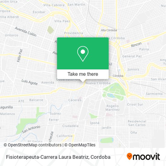 Fisioterapeuta-Carrera Laura Beatriz map