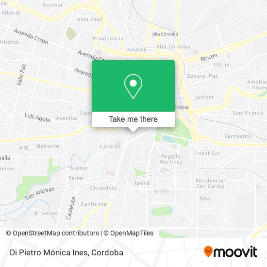 Di Pietro Mónica Ines map