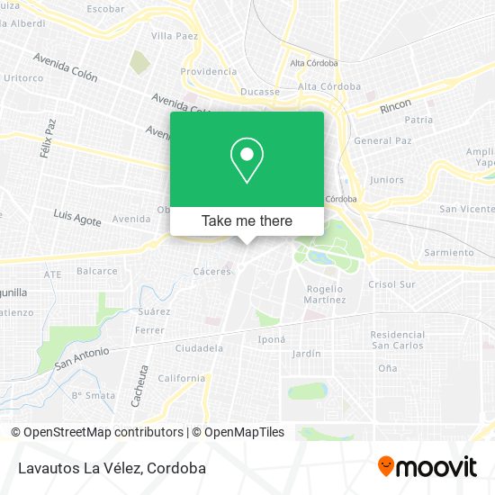 Lavautos La Vélez map