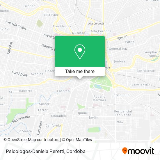 Psicologos-Daniela Peretti map