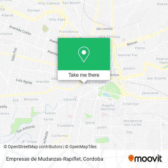 Mapa de Empresas de Mudanzas-Rapiflet