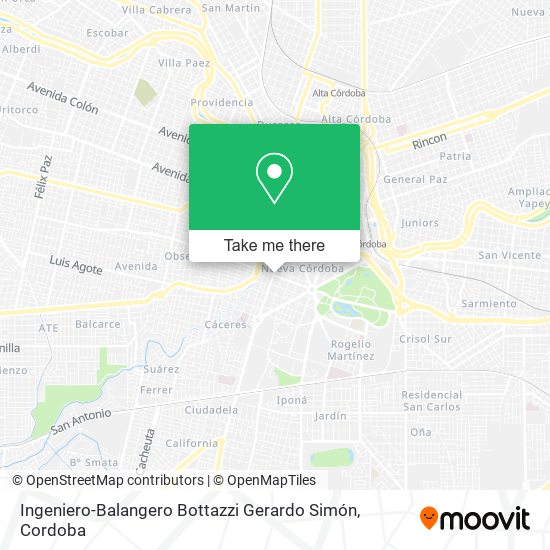 Ingeniero-Balangero Bottazzi Gerardo Simón map