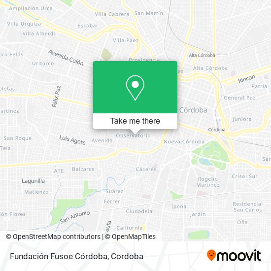 Mapa de Fundación Fusoe Córdoba