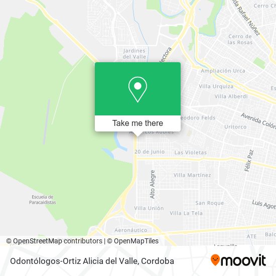 Odontólogos-Ortiz Alicia del Valle map