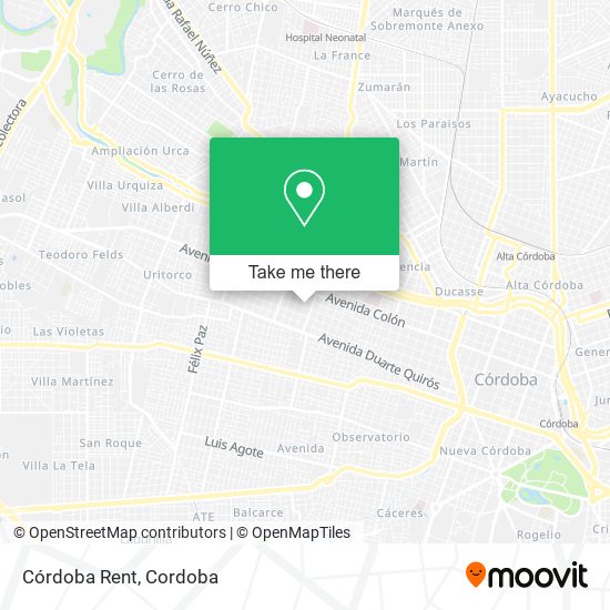 Mapa de Córdoba Rent