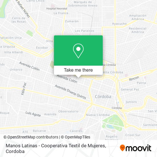 Manos Latinas - Cooperativa Textil de Mujeres map