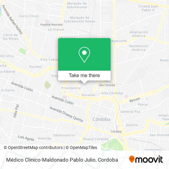 Mapa de Médico Clinico-Maldonado Pablo Julio