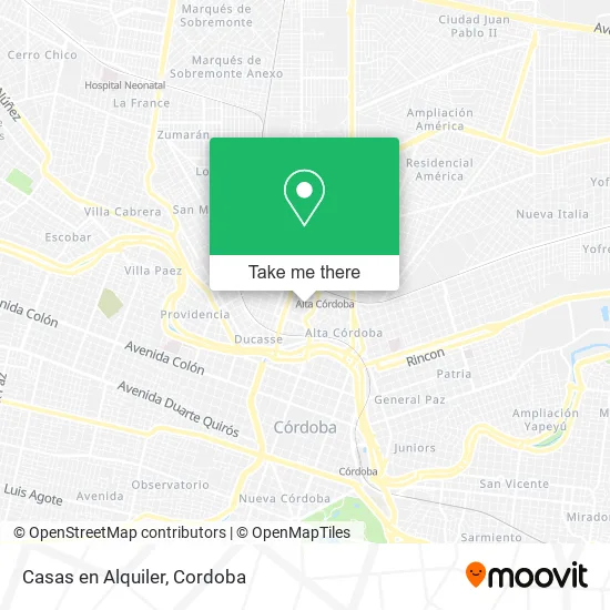 Casas en Alquiler map
