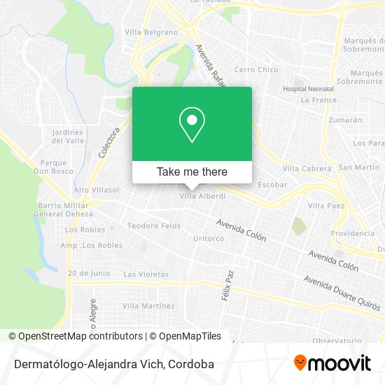 Dermatólogo-Alejandra Vich map