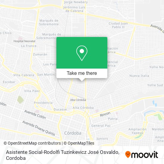 Asistente Social-Rodolfi Tuzinkevicz José Osvaldo map