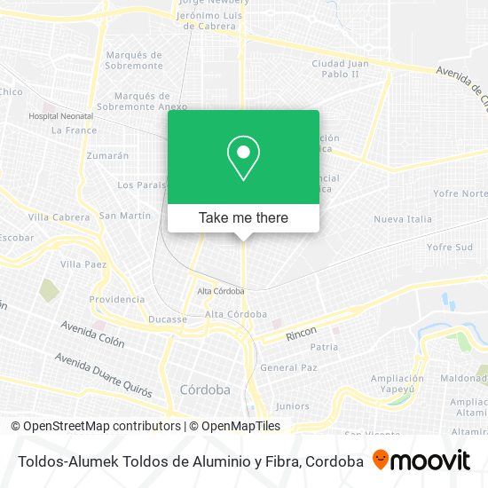 Toldos-Alumek Toldos de Aluminio y Fibra map