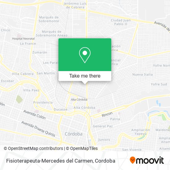 Fisioterapeuta-Mercedes del Carmen map