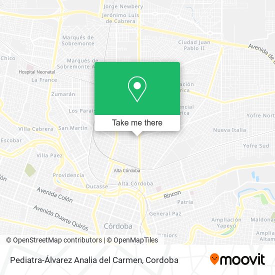 Mapa de Pediatra-Álvarez Analia del Carmen
