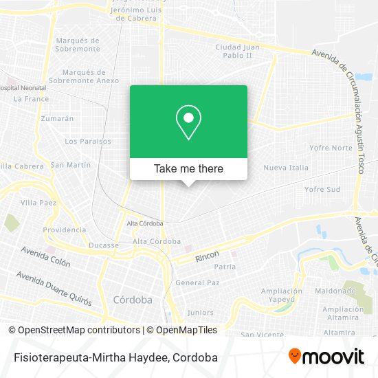 Fisioterapeuta-Mirtha Haydee map