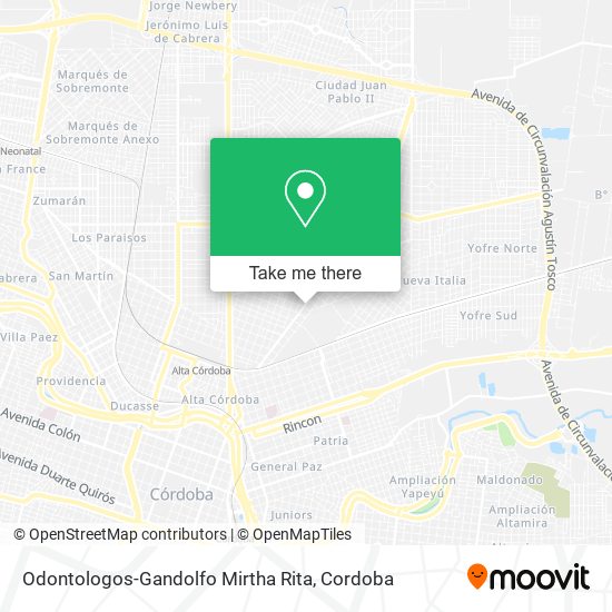 Odontologos-Gandolfo Mirtha Rita map