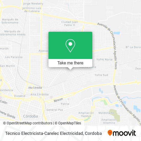 Mapa de Técnico Electricista-Carelec Electricidad