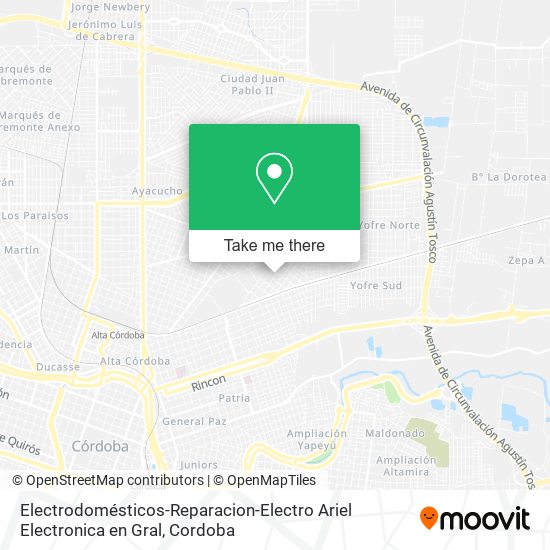 Electrodomésticos-Reparacion-Electro Ariel Electronica en Gral map