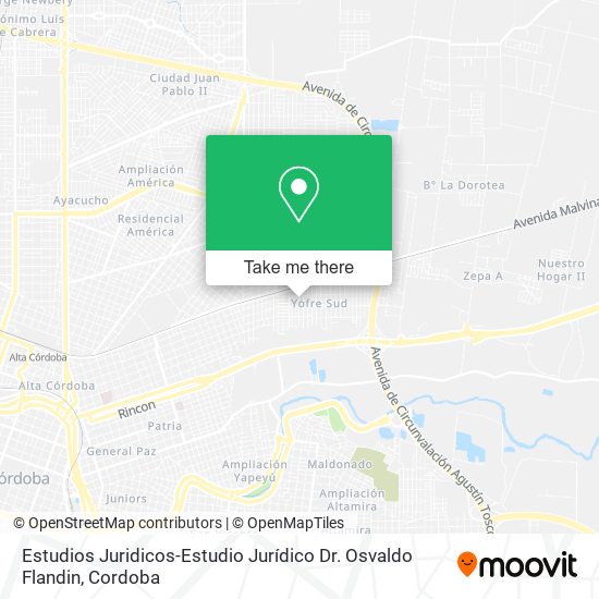 Estudios Juridicos-Estudio Jurídico Dr. Osvaldo Flandin map