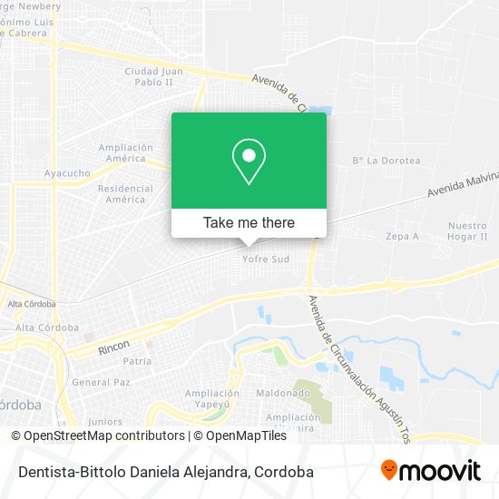 Dentista-Bittolo Daniela Alejandra map