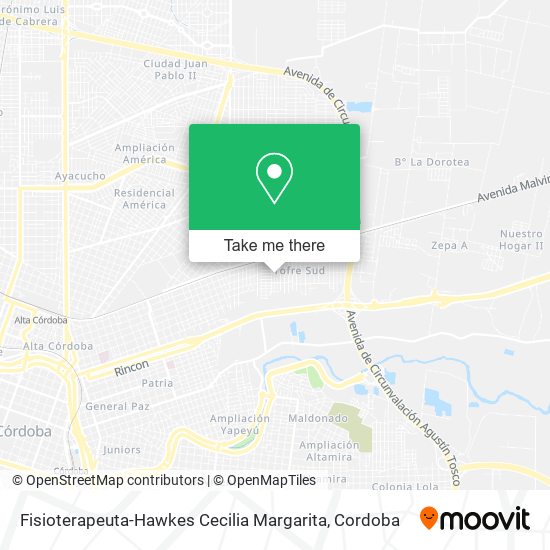 Fisioterapeuta-Hawkes Cecilia Margarita map