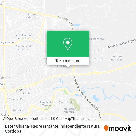 Ester Gigena- Representante Independiente Natura map