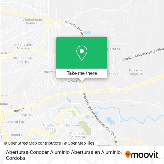 Aberturas-Conocer Aluminio Aberturas en Aluminio map