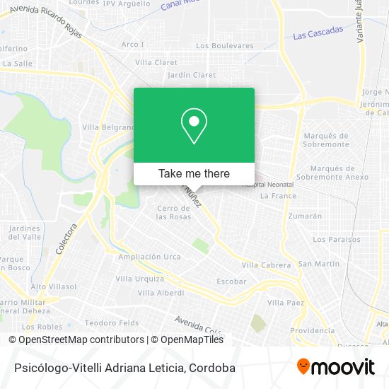 Psicólogo-Vitelli Adriana Leticia map