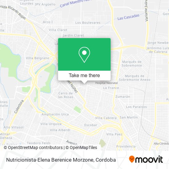 Nutricionista-Elena Berenice Morzone map