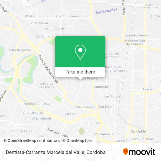 Mapa de Dentista-Carranza Marcela del Valle