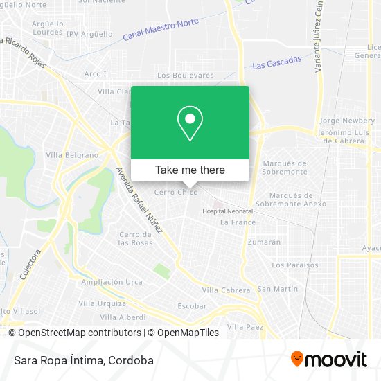 Mapa de Sara Ropa Íntima