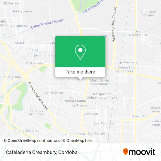 Mapa de Cafeladeria Creambury