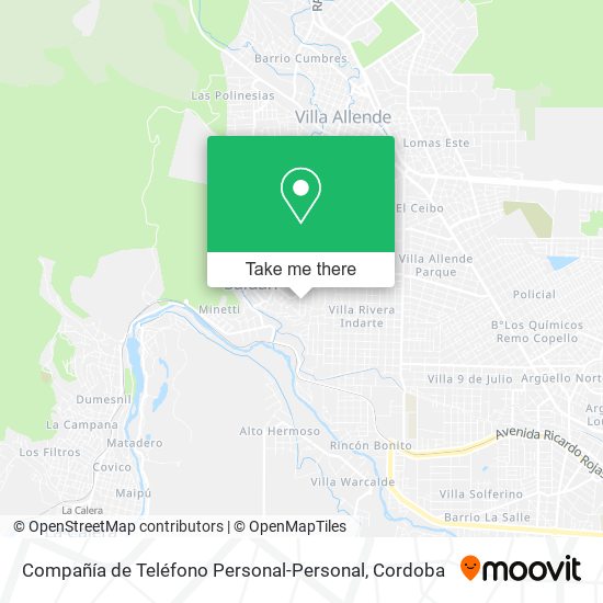 Compañía de Teléfono Personal-Personal map