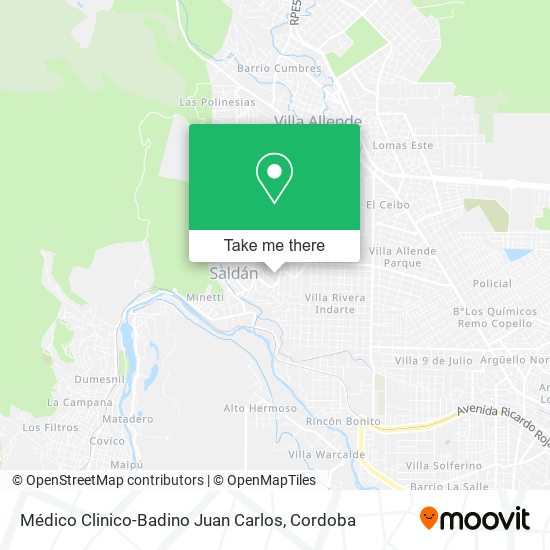 Mapa de Médico Clinico-Badino Juan Carlos