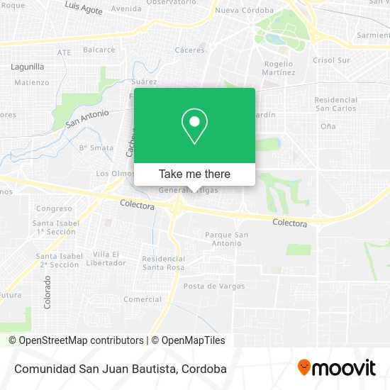 Comunidad San Juan Bautista map