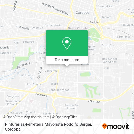 Mapa de Pinturerias-Ferretería Mayorista Rodolfo Berger
