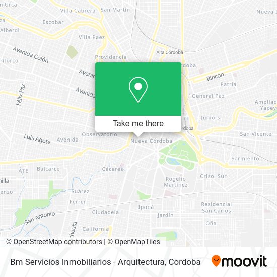 Mapa de Bm Servicios Inmobiliarios - Arquitectura