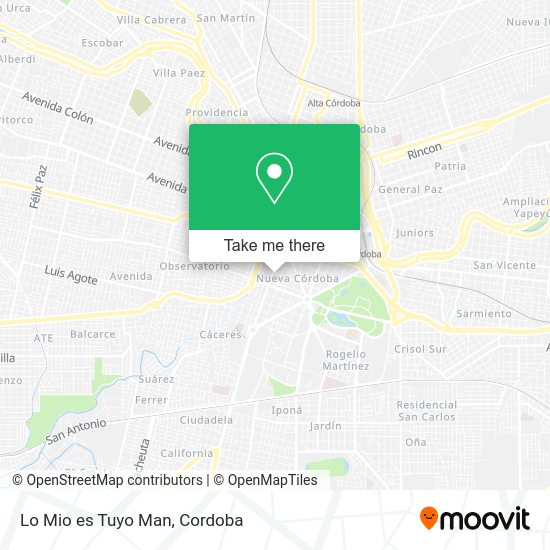 Mapa de Lo Mio es Tuyo Man